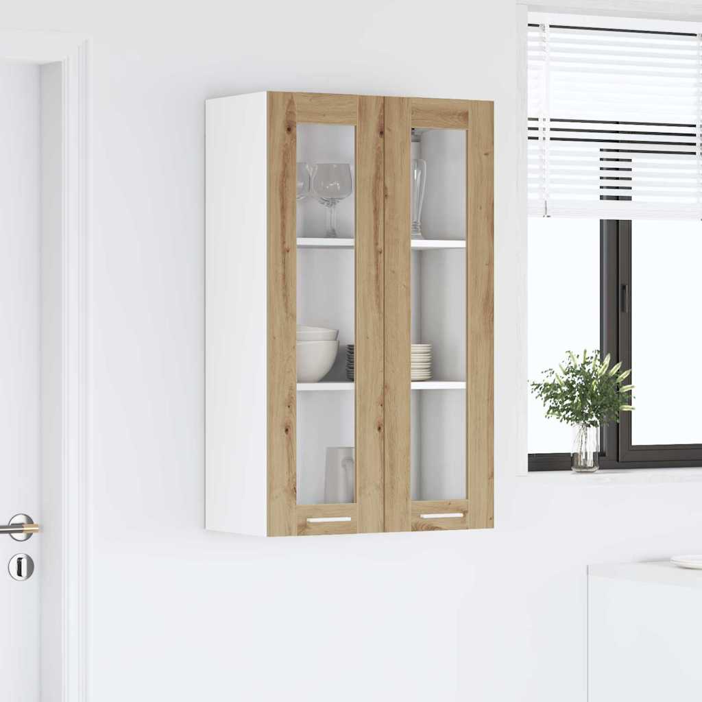 Armadio pensile con porta Rovere artigianale 60 x 31 x 100 cm | homemem39