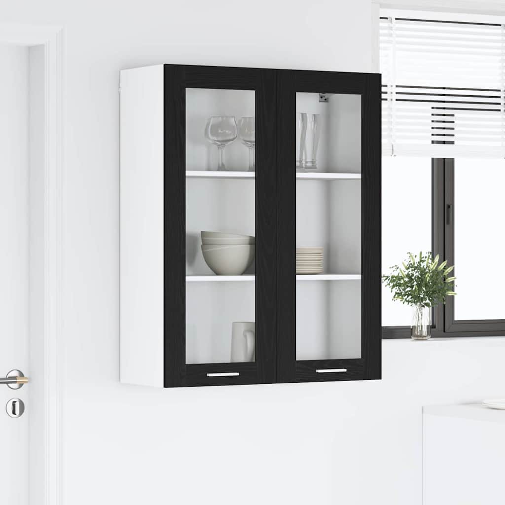 Armadio pensile Rovere Nero 80 x 31 x 100 cm Legno multistrato | homemem39