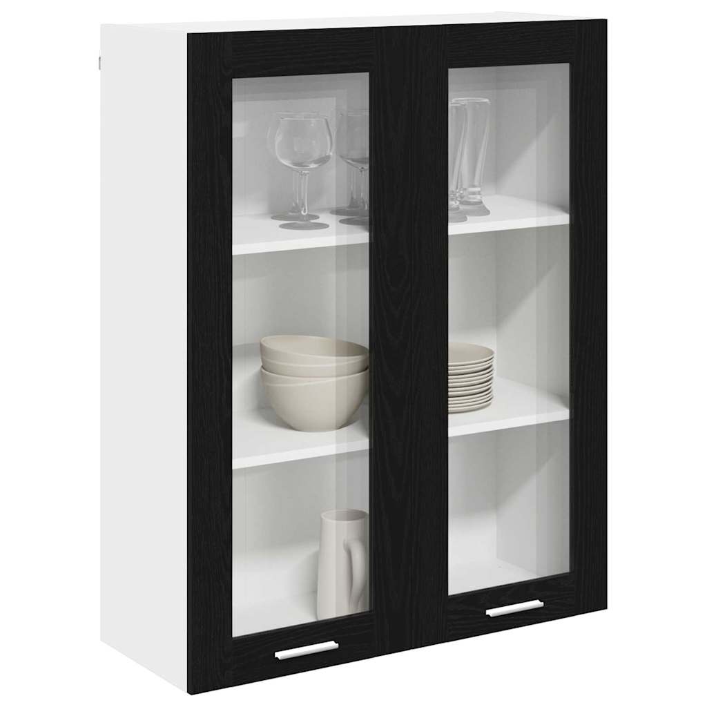Armadio pensile Rovere Nero 80 x 31 x 100 cm Legno multistrato | homemem39