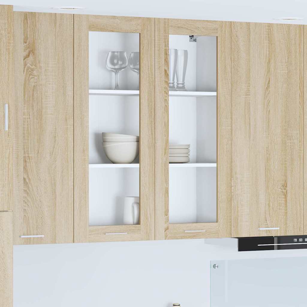 Armadio pensile con porta Rovere Sonoma 80 x 31 x 100 cm | homemem39