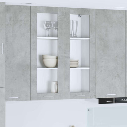 Armadio pensile con porta Grigio cemento 80 x 31 x 100 cm