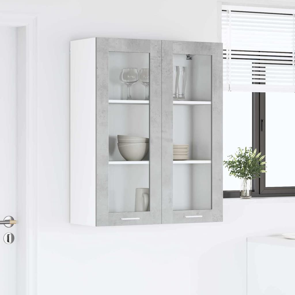 Armadio pensile con porta Grigio cemento 80 x 31 x 100 cm | homemem39