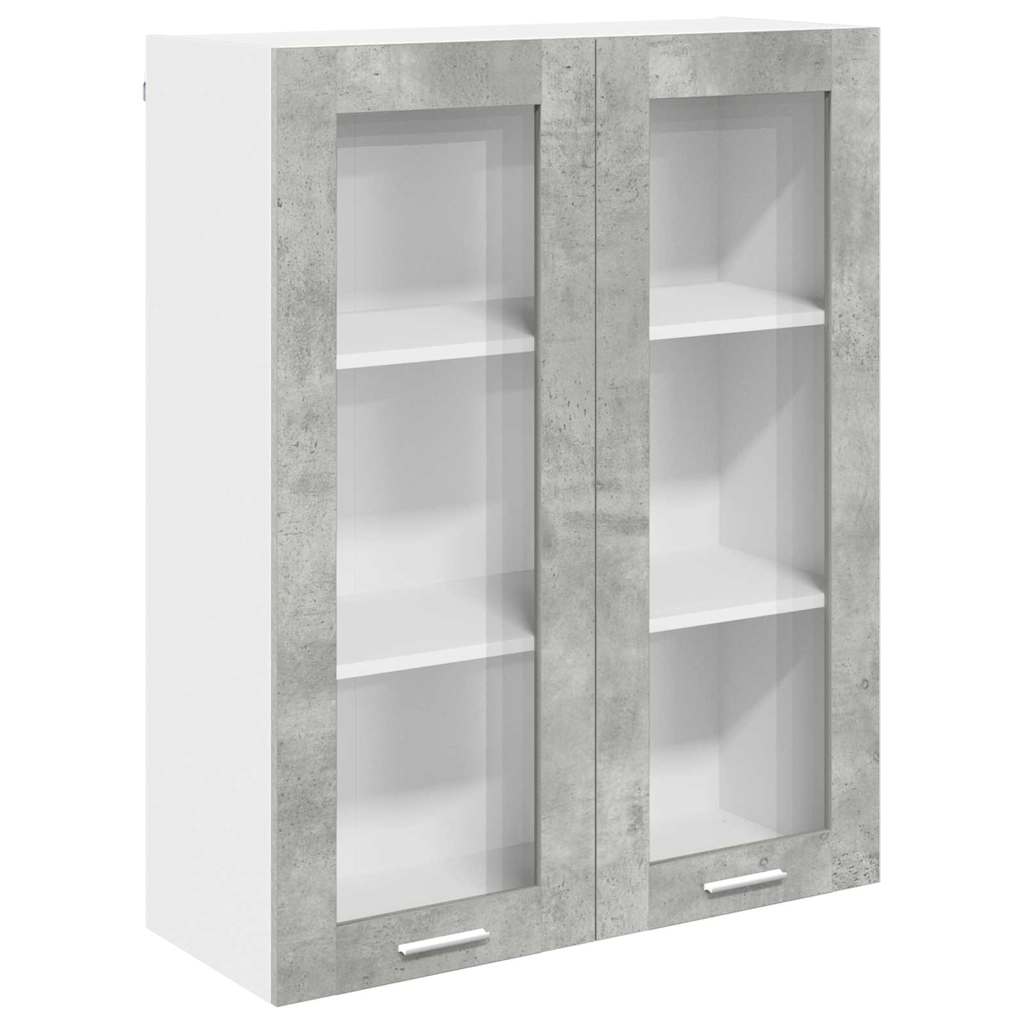 Armadio pensile con porta Grigio cemento 80 x 31 x 100 cm