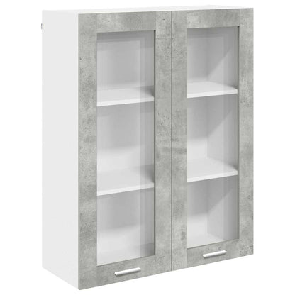 Armadio pensile con porta Grigio cemento 80 x 31 x 100 cm