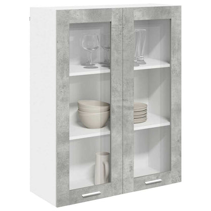Armadio pensile con porta Grigio cemento 80 x 31 x 100 cm | homemem39