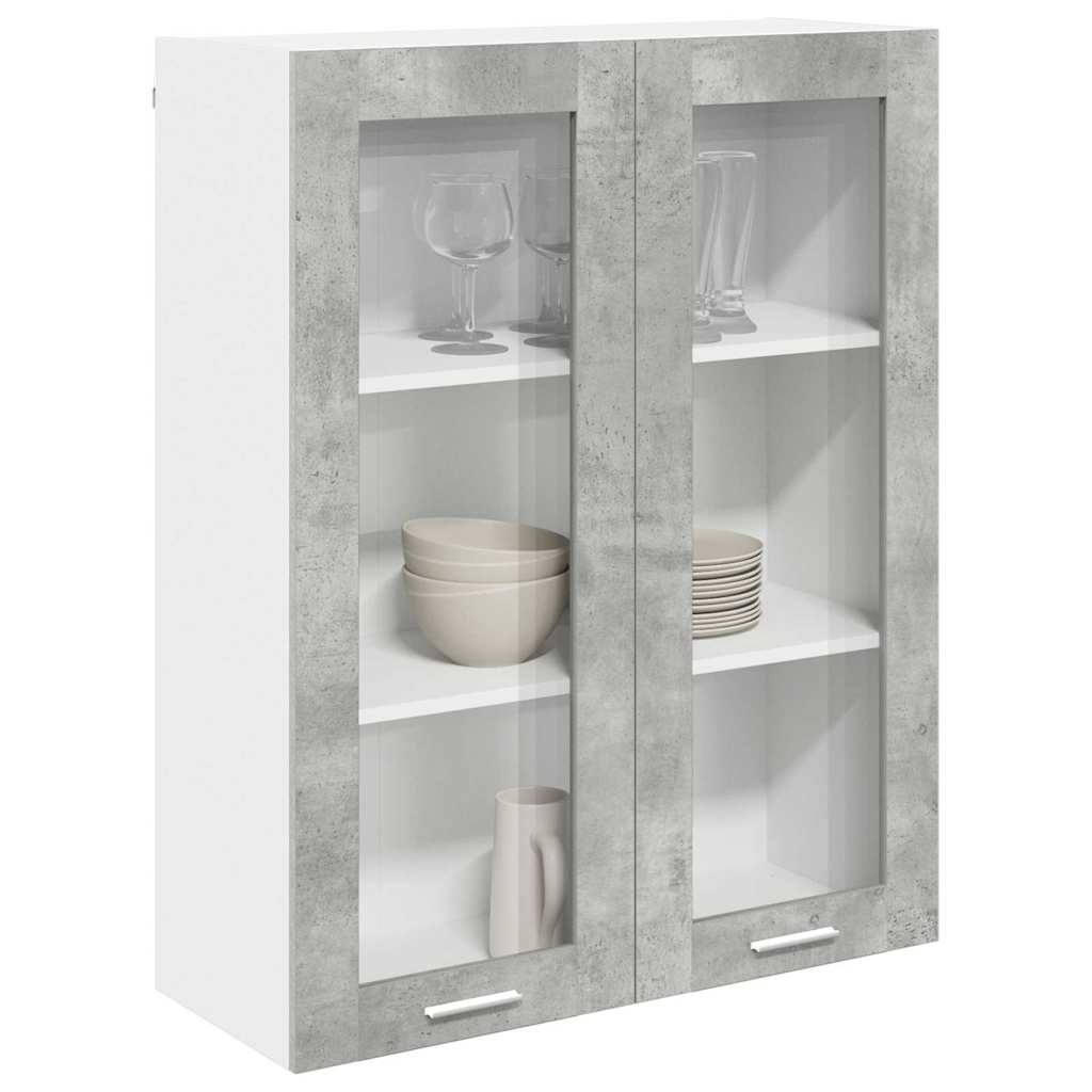 Armadio pensile con porta Grigio cemento 80 x 31 x 100 cm