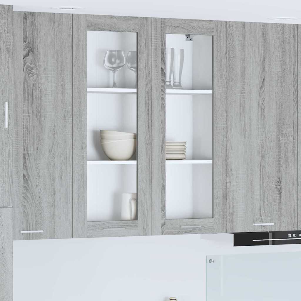 Armadio pensile con porta Grigio Sonoma 80 x 31 x 100 cm | homemem39