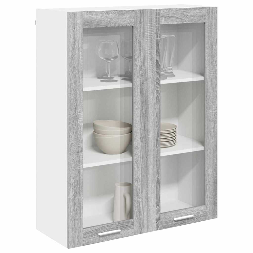 Armadio pensile con porta Grigio Sonoma 80 x 31 x 100 cm | homemem39