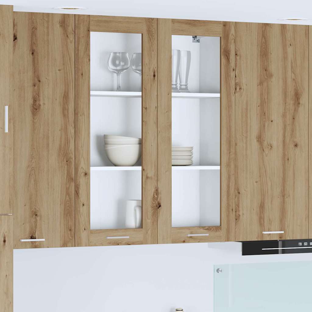 Armadio pensile con porta Rovere artigianale 80 x 31 x 100 cm | homemem39