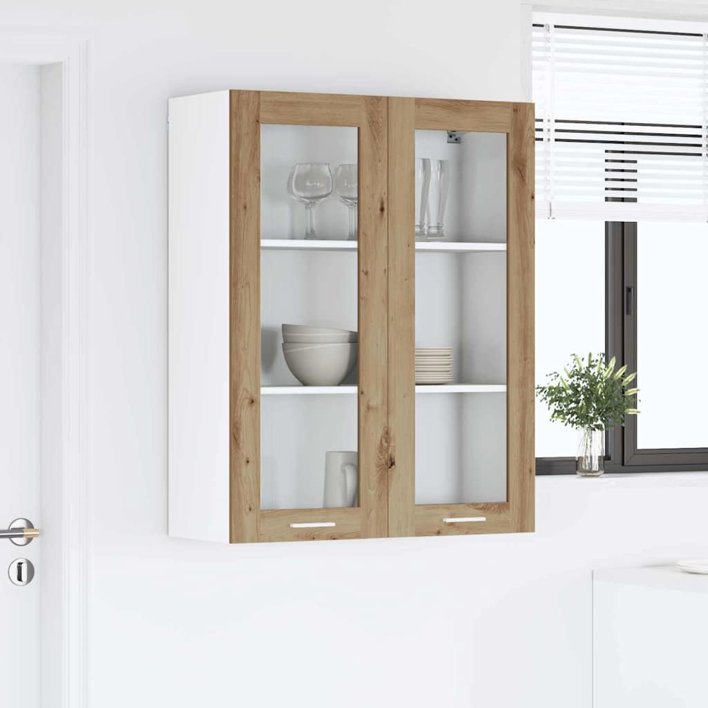 Armadio pensile con porta Rovere artigianale 80 x 31 x 100 cm | homemem39