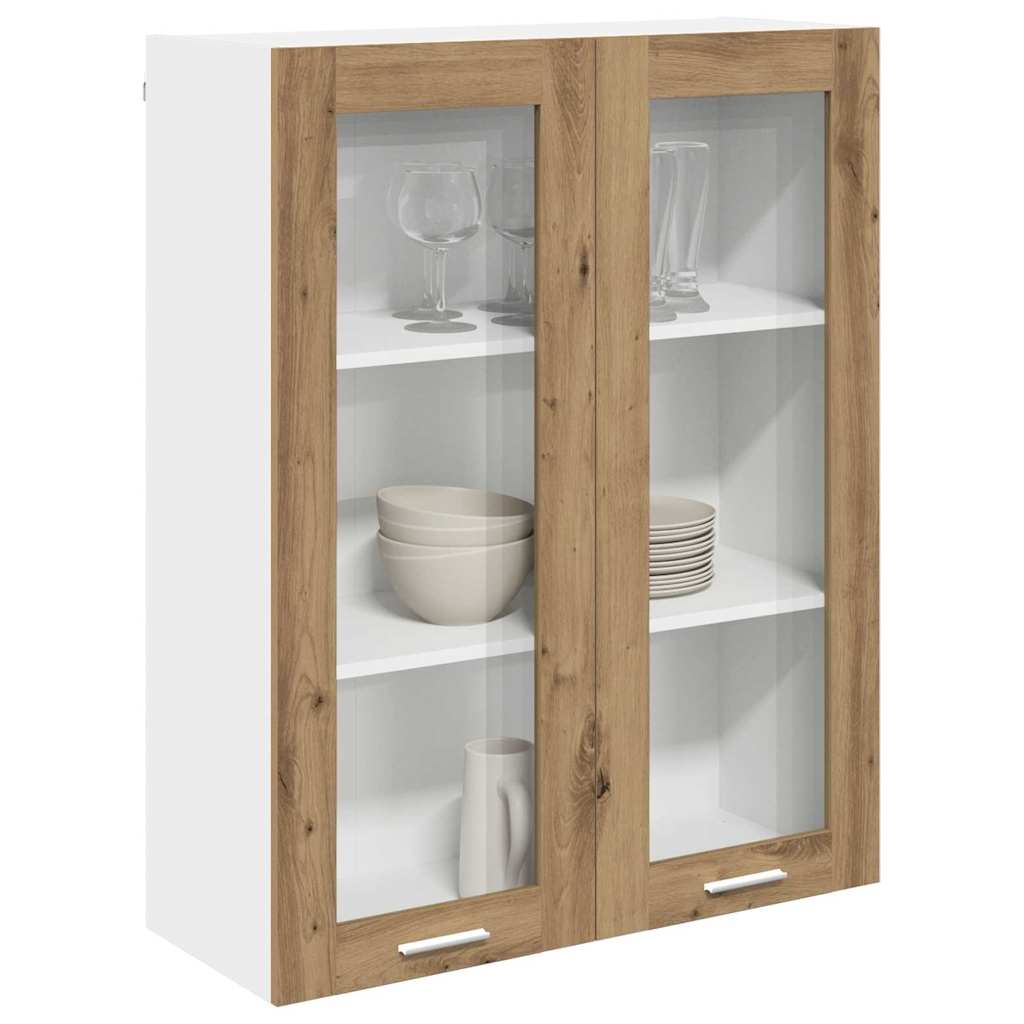 Armadio pensile con porta Rovere artigianale 80 x 31 x 100 cm | homemem39