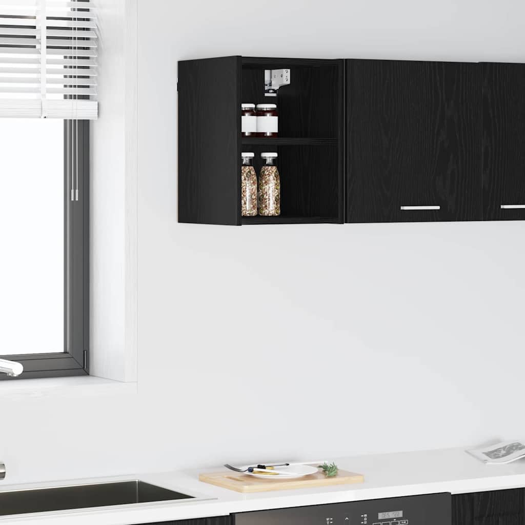 Armadio pensile Rovere Nero 30 x 29,5 x 40 cm Legno multistrato | homemem39