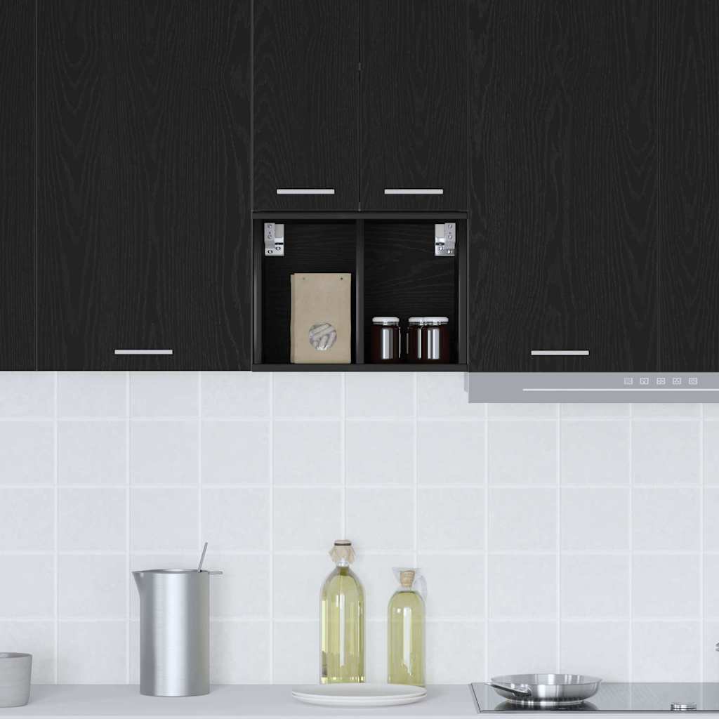 Armadio pensile Rovere Nero 30 x 29,5 x 40 cm Legno multistrato | homemem39