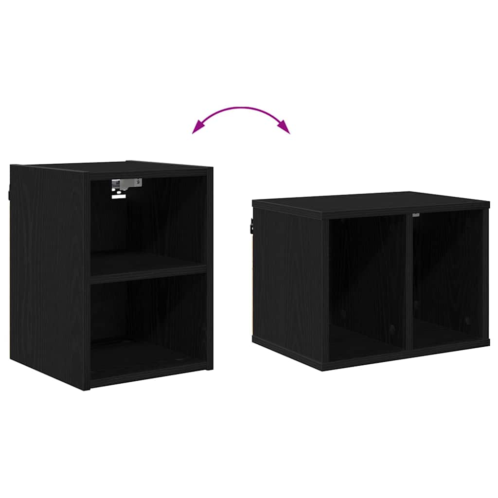 Armadio pensile Rovere Nero 30 x 29,5 x 40 cm Legno multistrato | homemem39