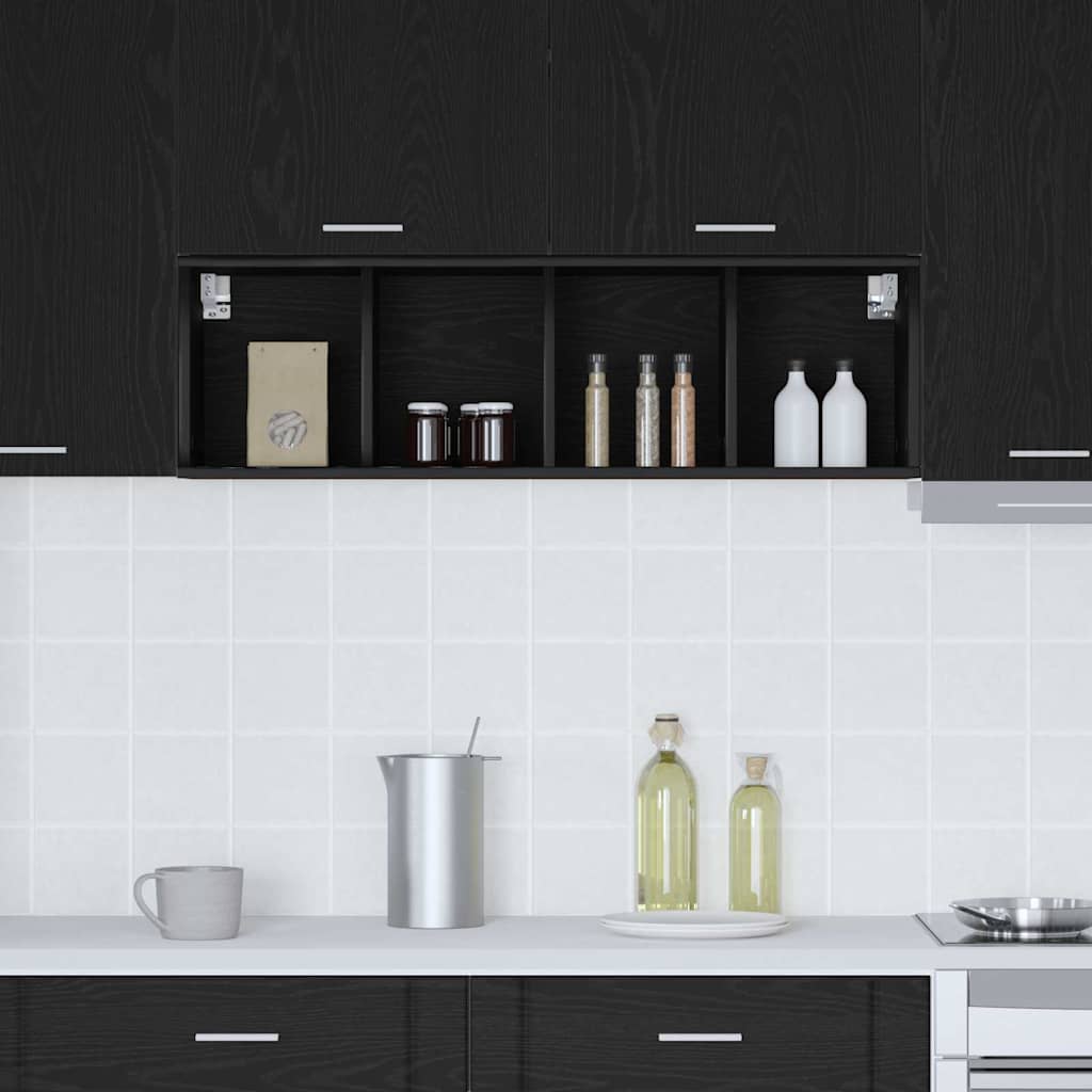 Armadio pensile Rovere Nero 30 x 29,5 x 100 cm | homemem39
