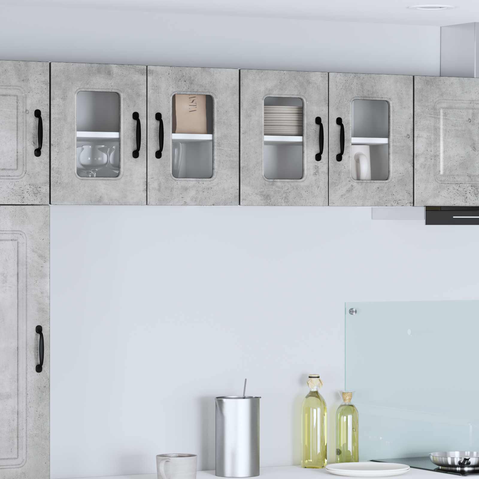 Pannello lavastoviglie Kalmar 2 pcs Grigio cemento | homemem39
