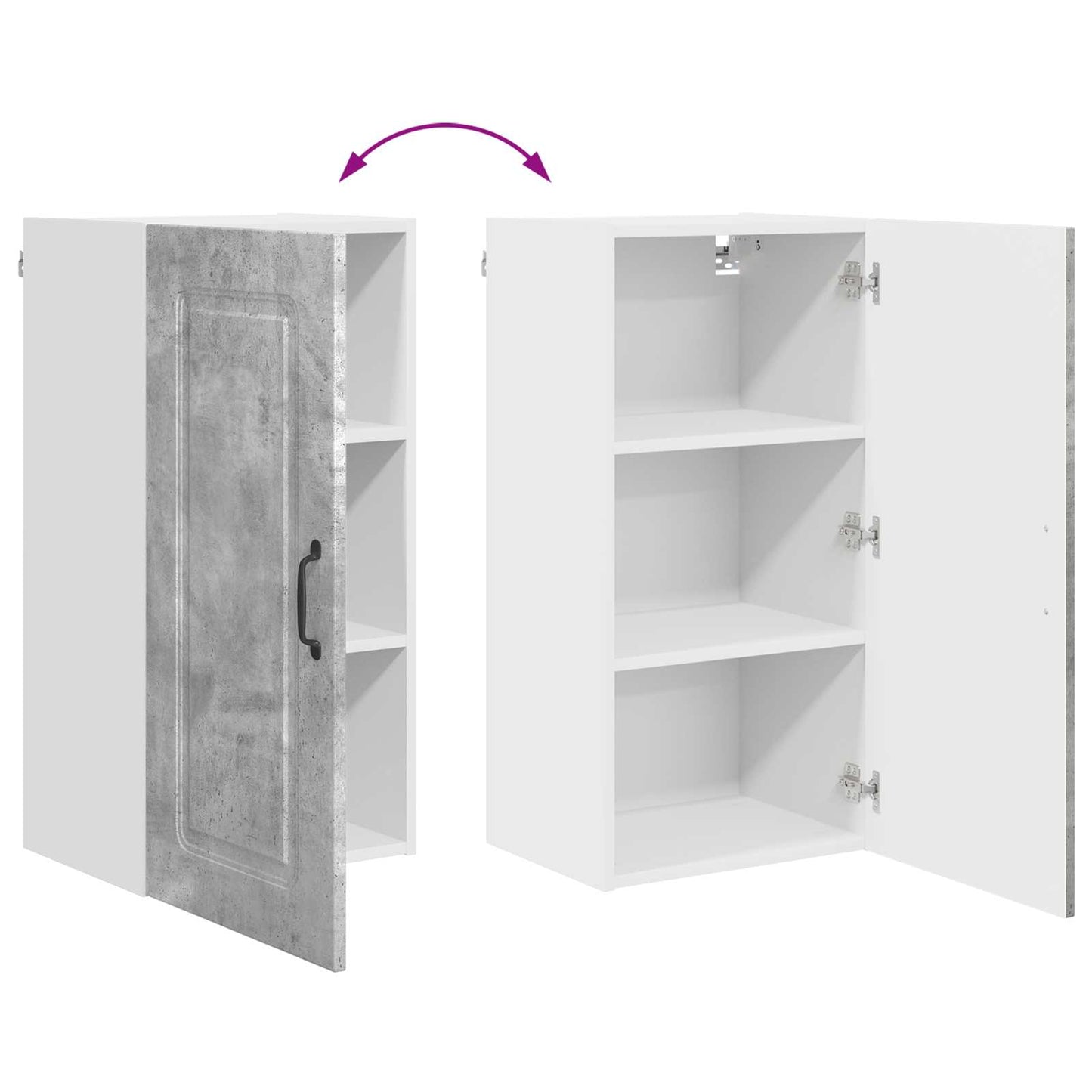 Pannello lavastoviglie Kalmar Grigio cemento 40 x 31 x 80 cm