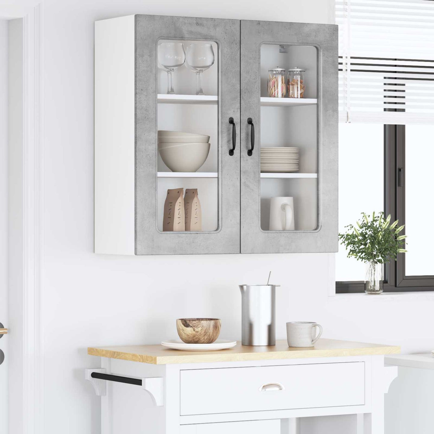 Pannello lavastoviglie Kalmar Grigio cemento 80 x 31 x 80 cm | homemem39