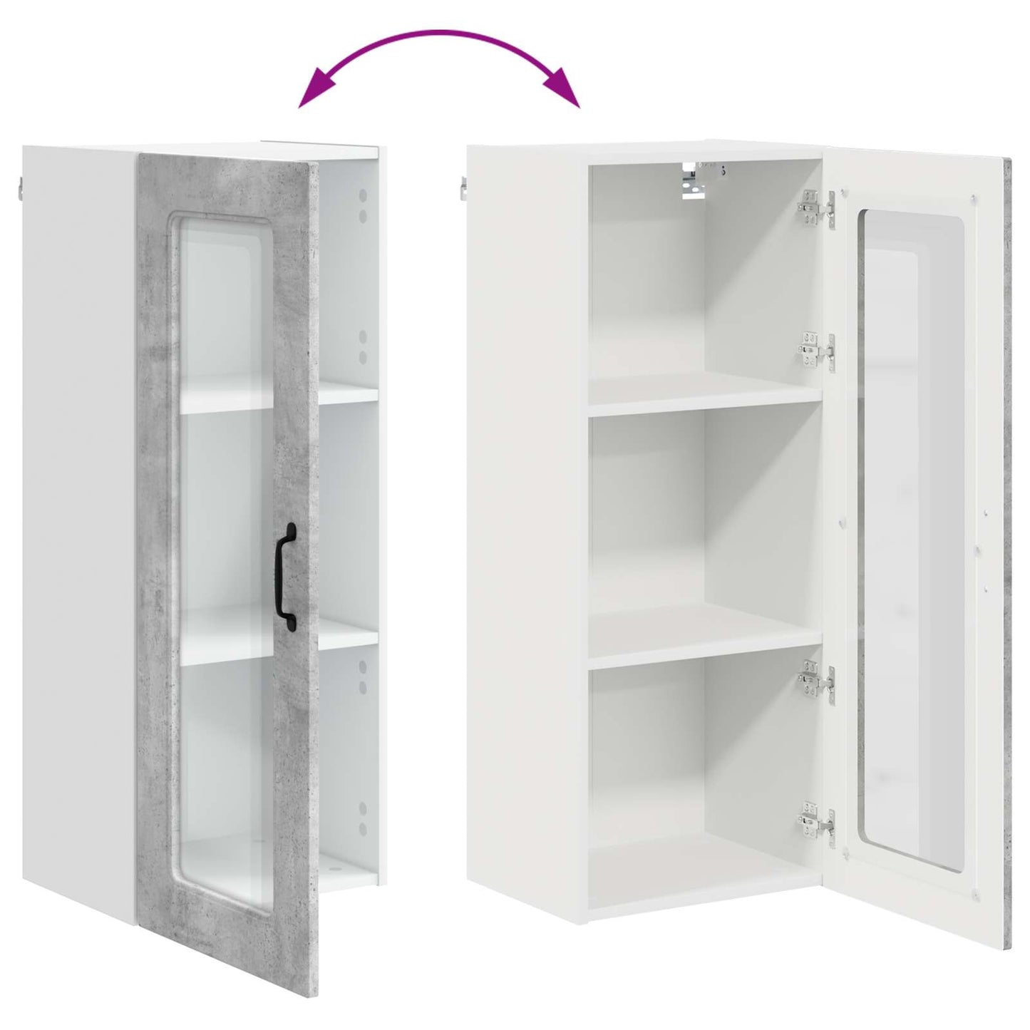Pannello lavastoviglie Kalmar Grigio cemento 40 x 31 x 100 cm