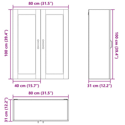 Pannello lavastoviglie Kalmar Rovere fumé 80 x 31 x 100 cm