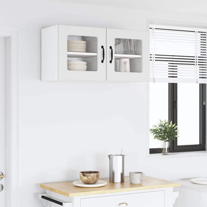 Mobile in vetro da parete LUCCA 2 pcs Bianco 40 x 31 x 40 cm | homemem39