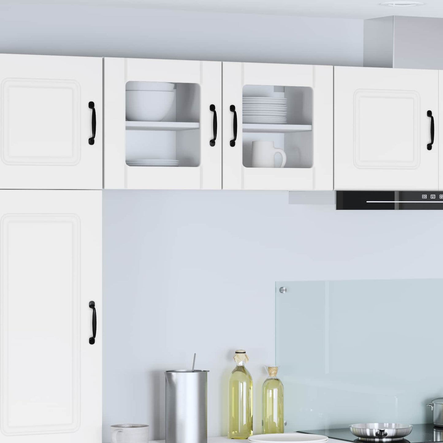Mobile in vetro da parete LUCCA 2 pcs Bianco 40 x 31 x 40 cm