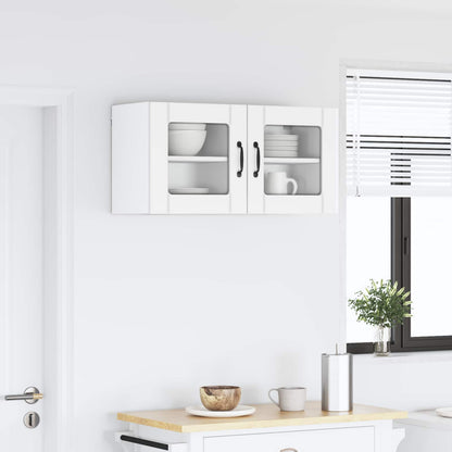 Mobile in vetro da parete LUCCA 2 pcs Bianco 40 x 31 x 40 cm