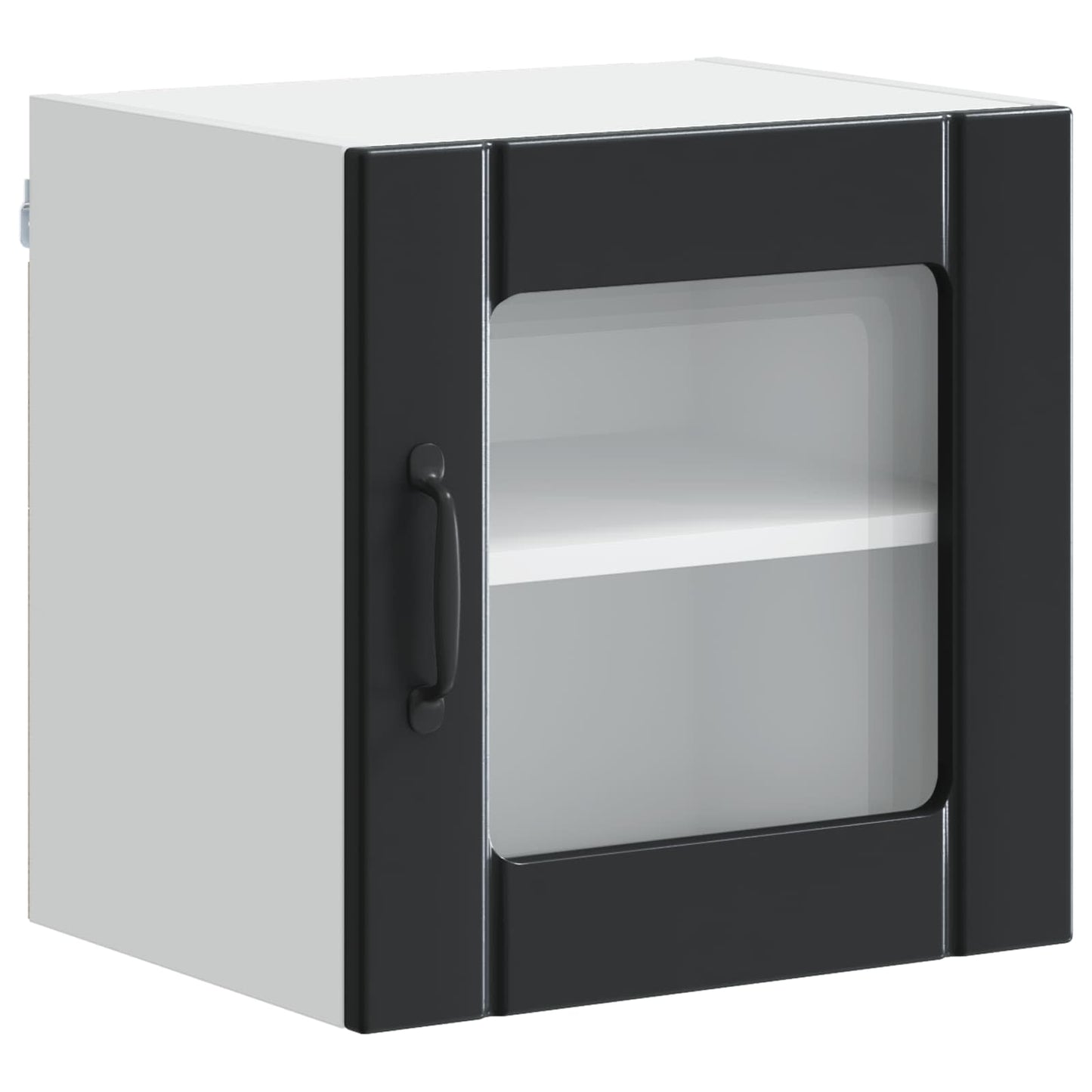 Mobile in vetro da parete LUCCA 2 pcs Nero 40 x 31 x 40 cm | homemem39
