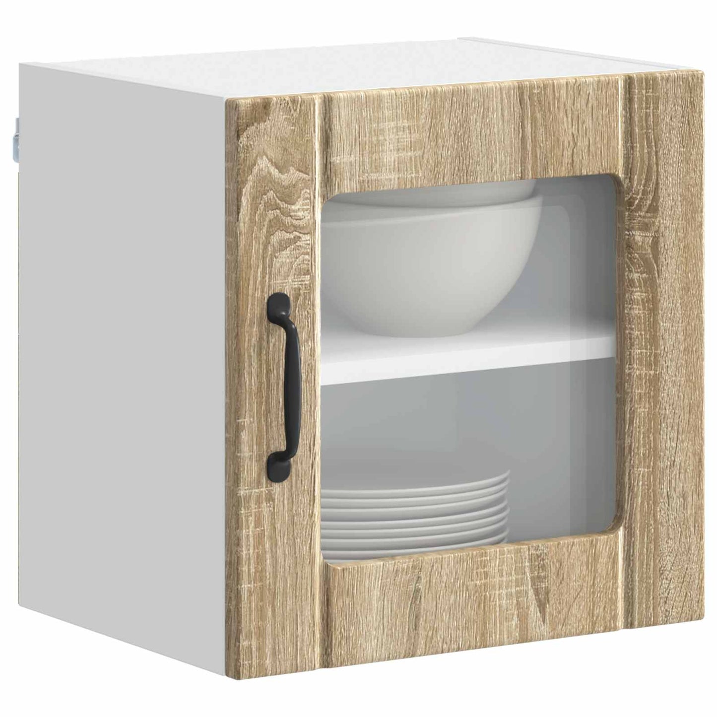 Mobile in vetro da parete LUCCA 2 pcs Rovere Sonoma