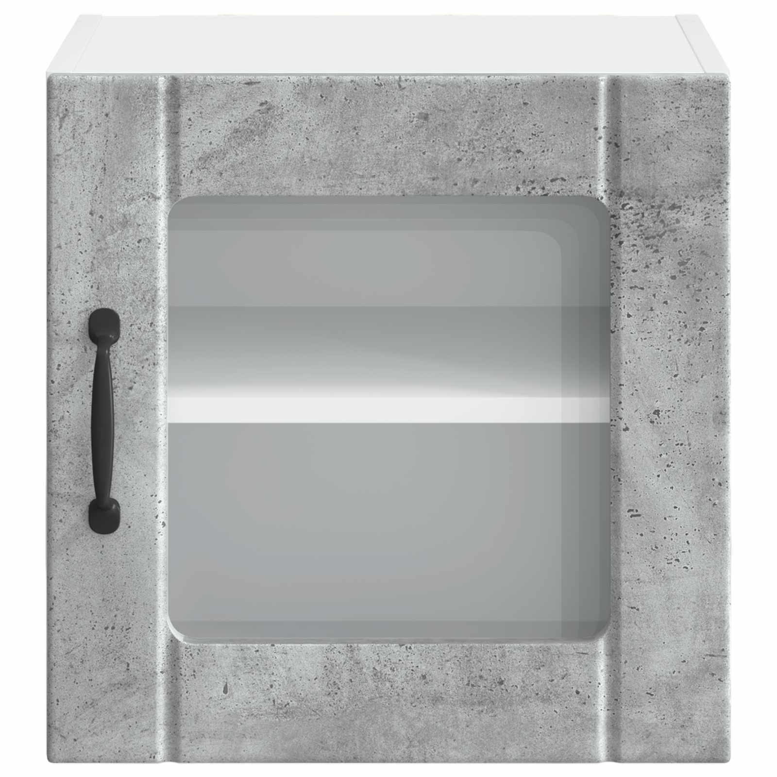 Mobile in vetro da parete LUCCA Grigio Cemento 40 x 31 x 40 cm | homemem39