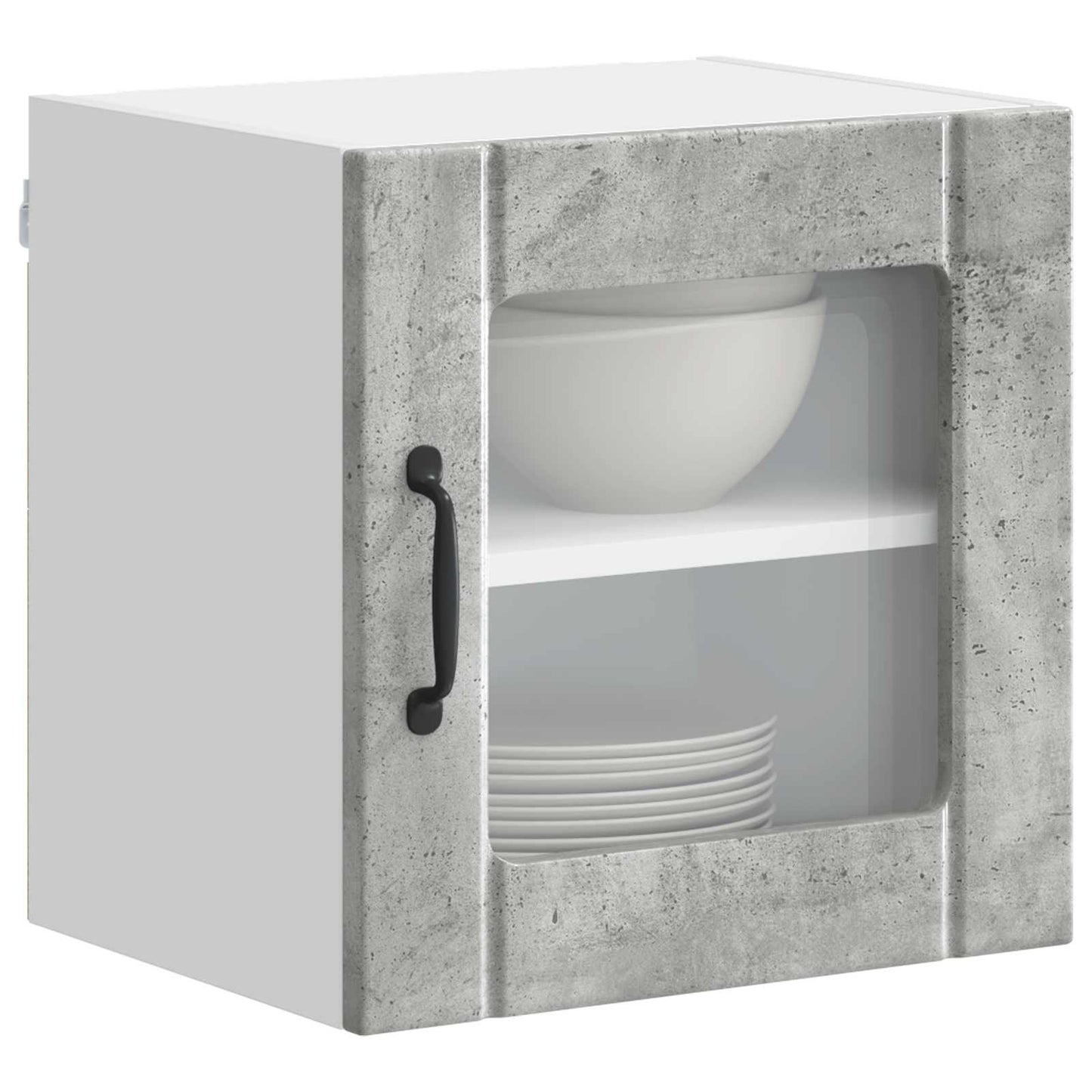 Mobile in vetro da parete LUCCA Grigio Cemento 40 x 31 x 40 cm | homemem39