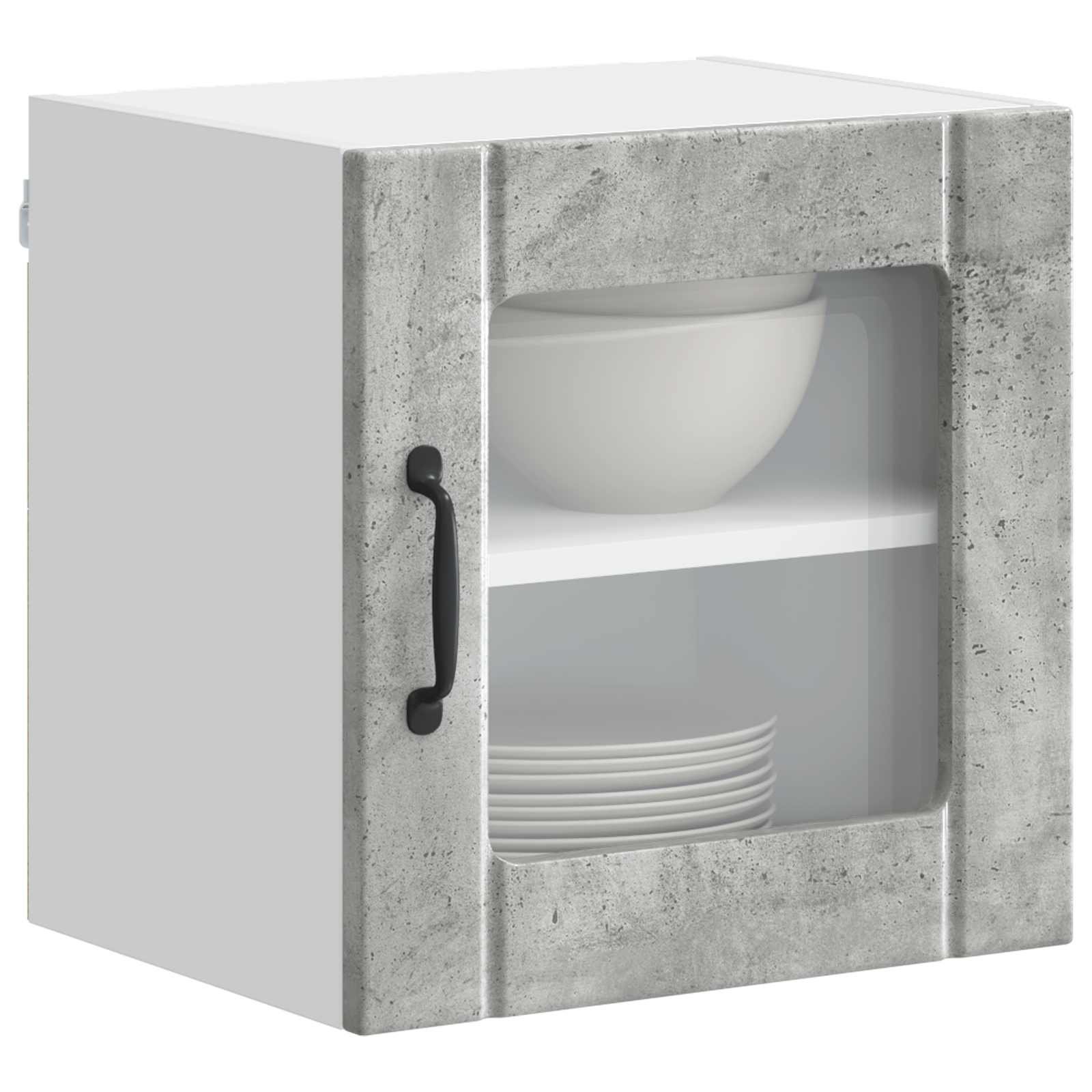 Mobile in vetro da parete LUCCA Grigio Cemento 40 x 31 x 40 cm | homemem39