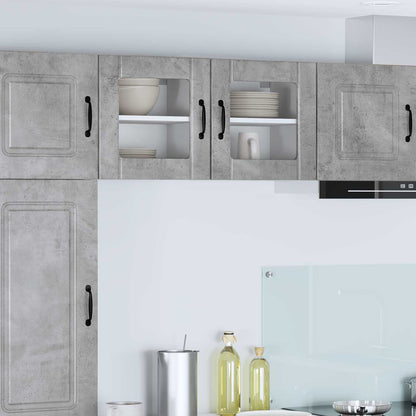 Mobile in vetro da parete LUCCA 2 pcs Grigio Cemento | homemem39