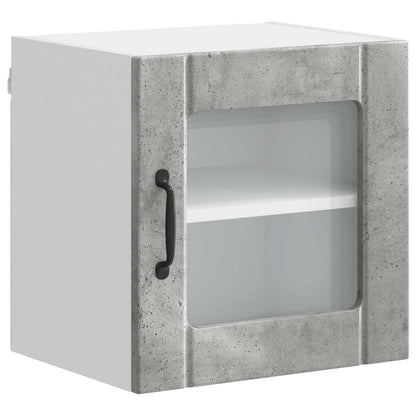 Mobile in vetro da parete LUCCA 2 pcs Grigio Cemento | homemem39