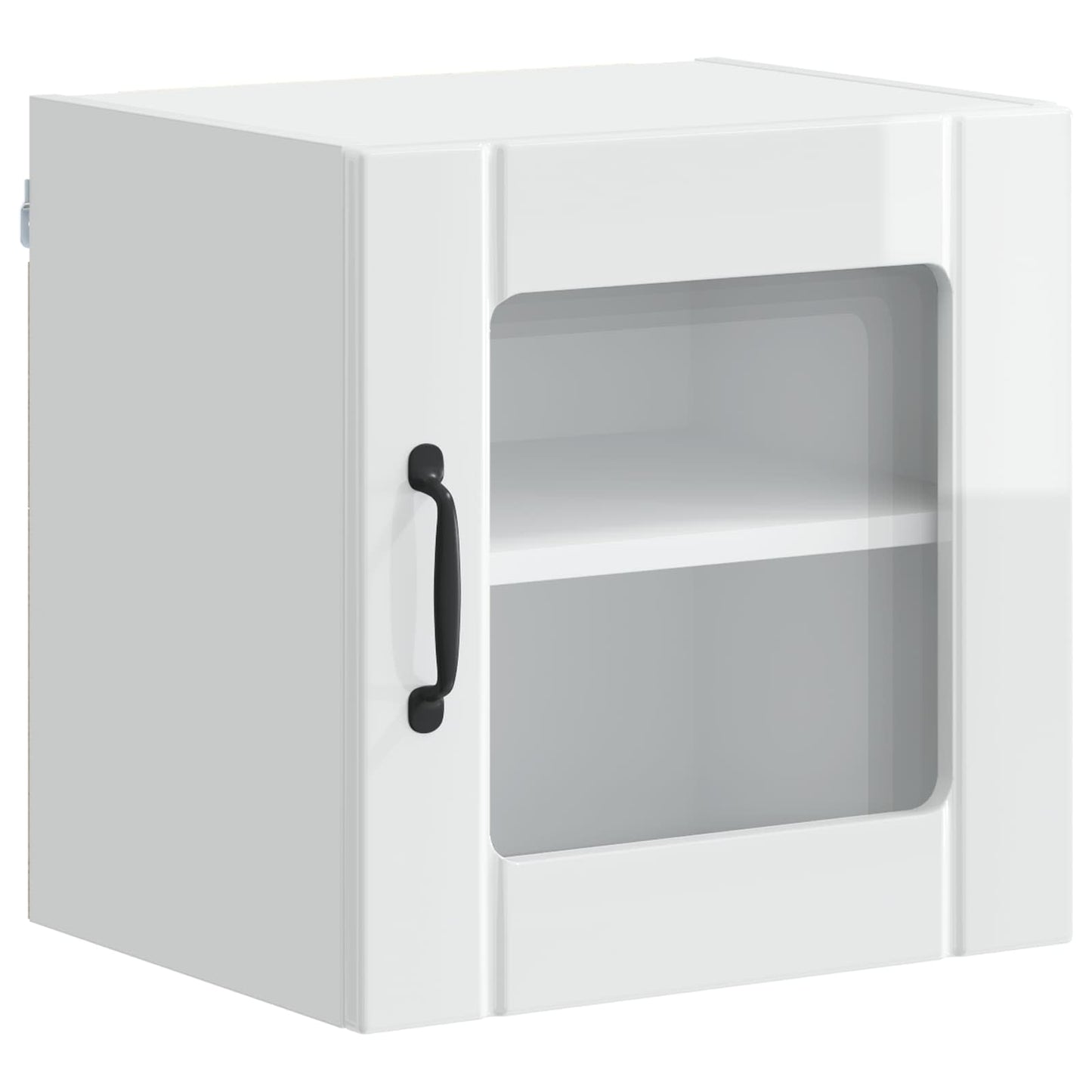 Mobile in vetro da parete LUCCA 2 pcs Bianco Lucido | homemem39