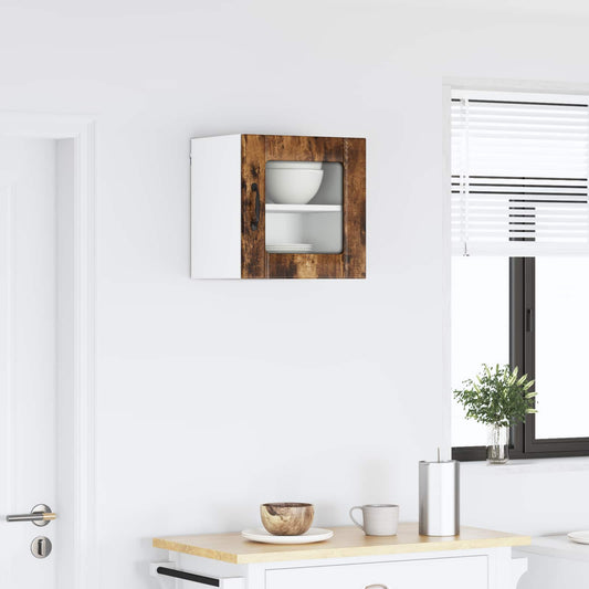 Mobile in vetro da parete LUCCA Rovere Fumo 40 x 31 x 40 cm