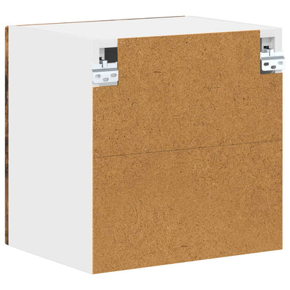 Mobile in vetro da parete LUCCA Rovere Fumo 40 x 31 x 40 cm