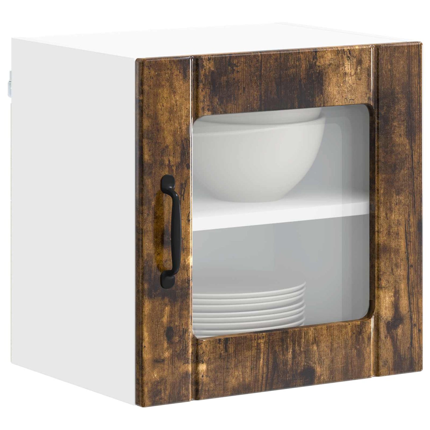 Mobile in vetro da parete LUCCA Rovere Fumo 40 x 31 x 40 cm