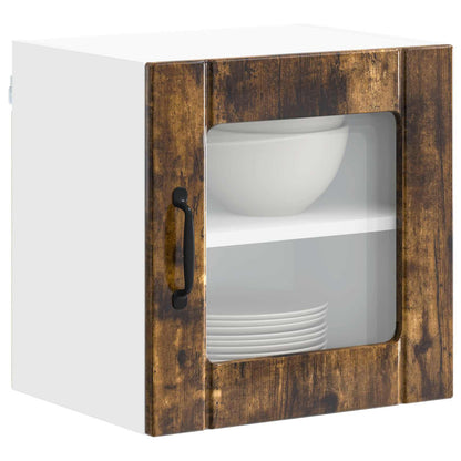 Mobile in vetro da parete LUCCA Rovere Fumo 40 x 31 x 40 cm