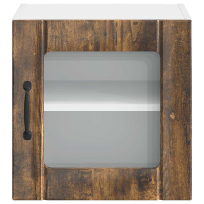 Mobile in vetro da parete LUCCA 2 pcs Rovere Fumo | homemem39