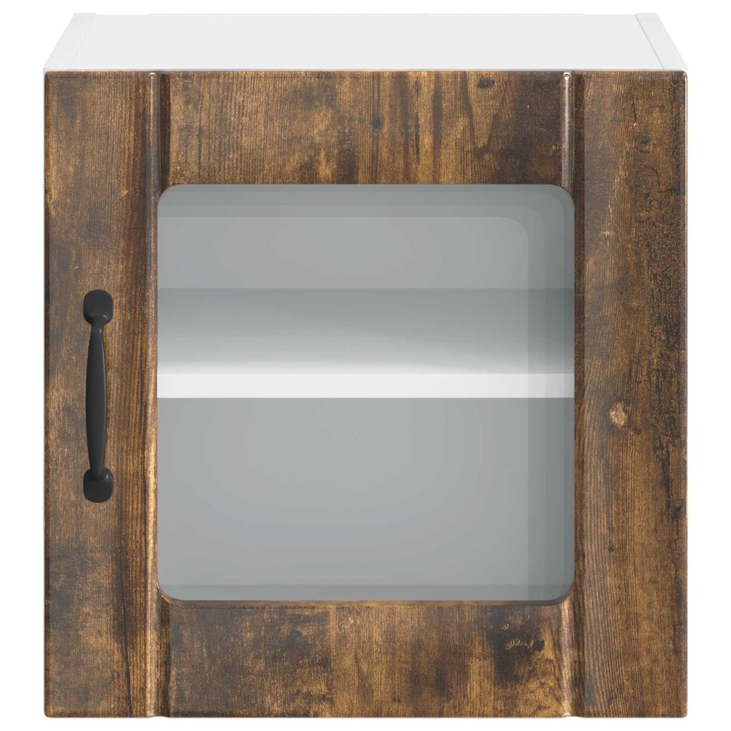 Mobile in vetro da parete LUCCA 2 pcs Rovere Fumo