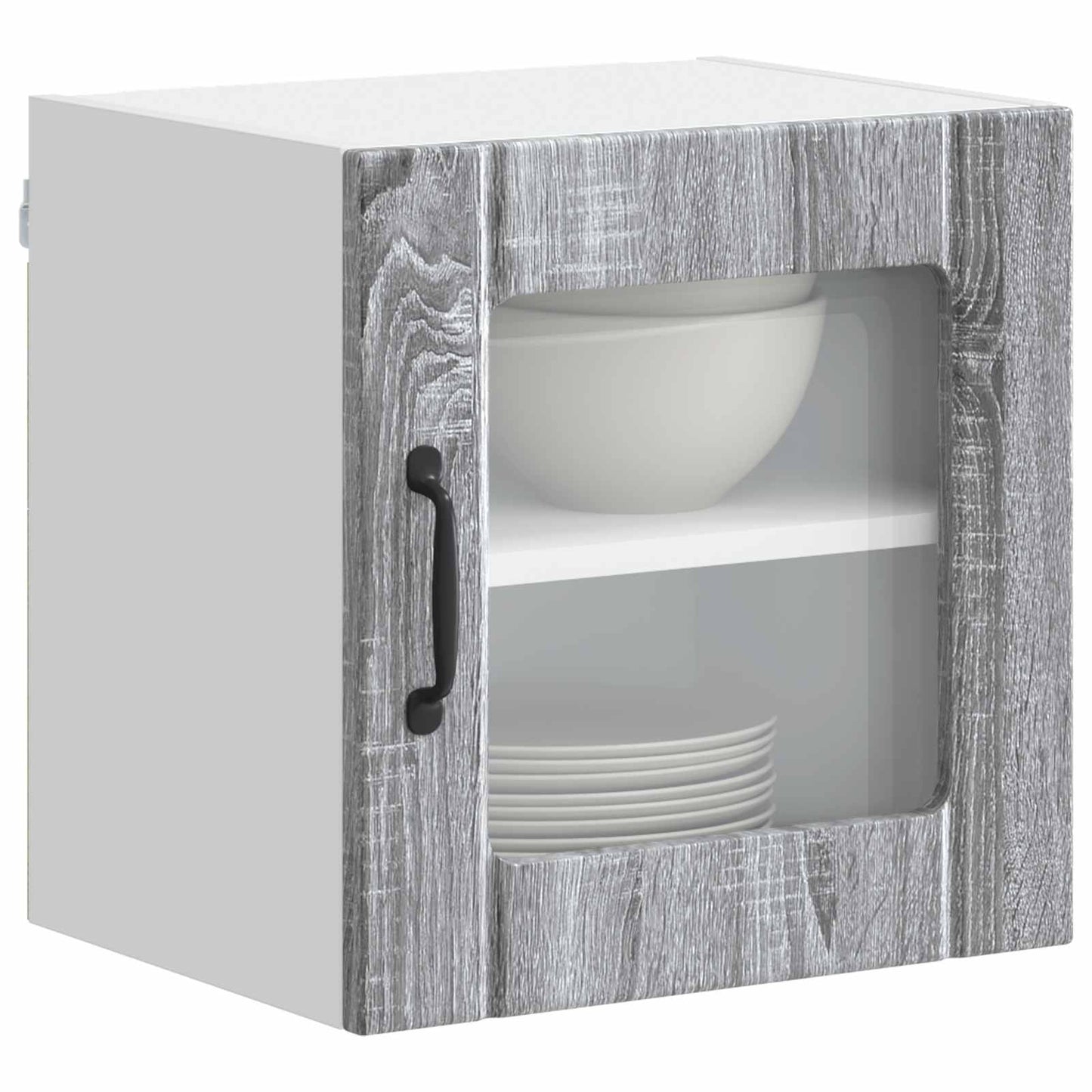 Mobile in vetro da parete LUCCA Grigio Sonoma 40 x 31 x 40 cm | homemem39