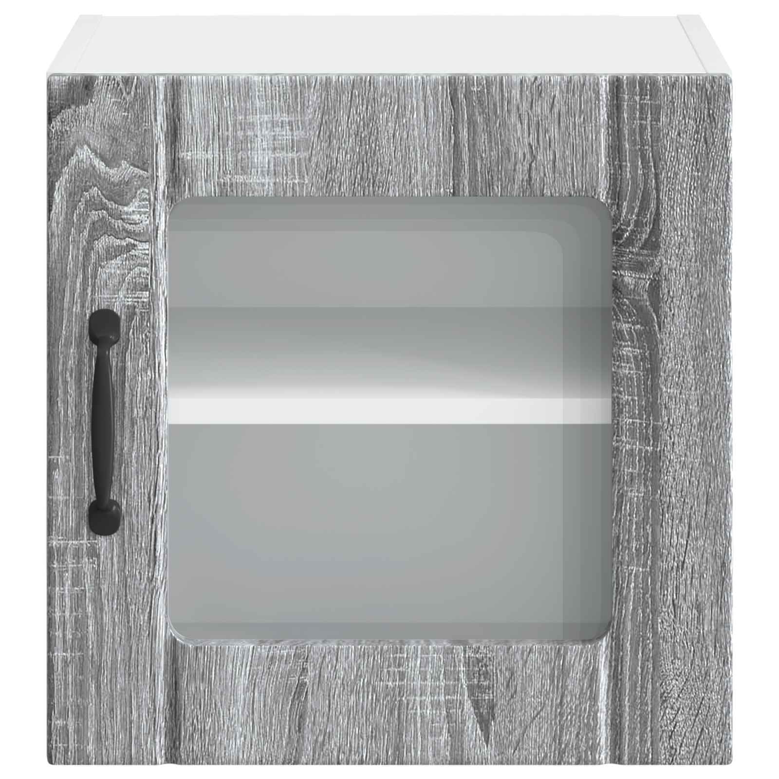 Mobile in vetro da parete LUCCA 2 pcs Grigio Sonoma | homemem39