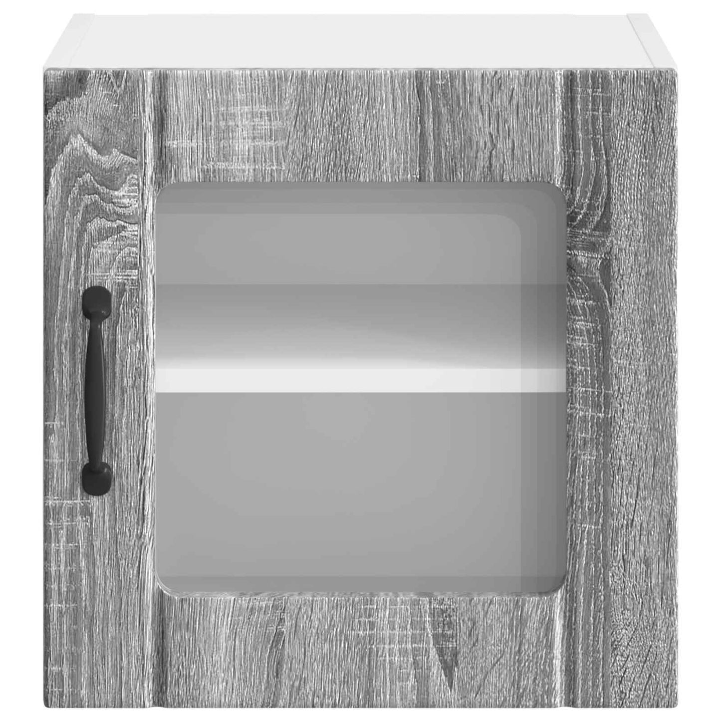 Mobile in vetro da parete LUCCA 2 pcs Grigio Sonoma