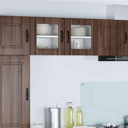 Mobile in vetro da parete LUCCA Rovere Marrone 40 x 31 x 40 cm | homemem39