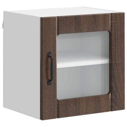 Mobile in vetro da parete LUCCA Rovere Marrone 40 x 31 x 40 cm | homemem39