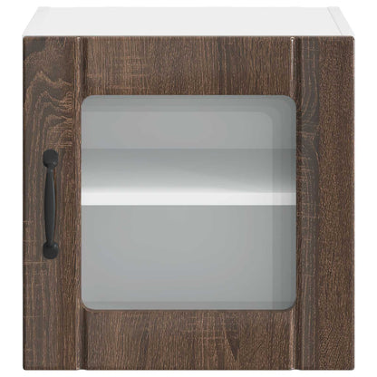 Mobile in vetro da parete LUCCA Rovere Marrone 40 x 31 x 40 cm
