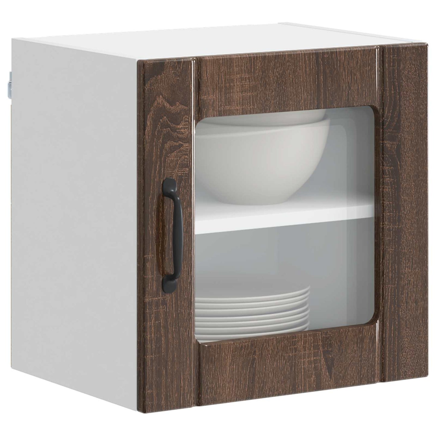 Mobile in vetro da parete LUCCA Rovere Marrone 40 x 31 x 40 cm