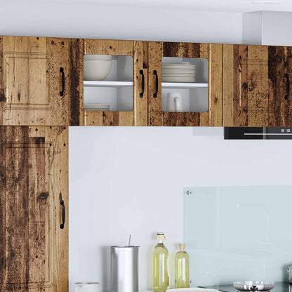 Mobile in vetro da parete LUCCA Legno antico 40 x 31 x 40 cm | homemem39
