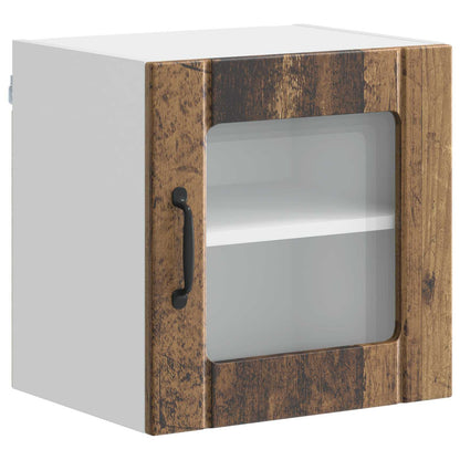 Mobile in vetro da parete LUCCA 2 pcs Legno antico | homemem39